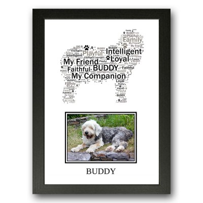 Personalised Old English Sheepdog Word Art Gifts